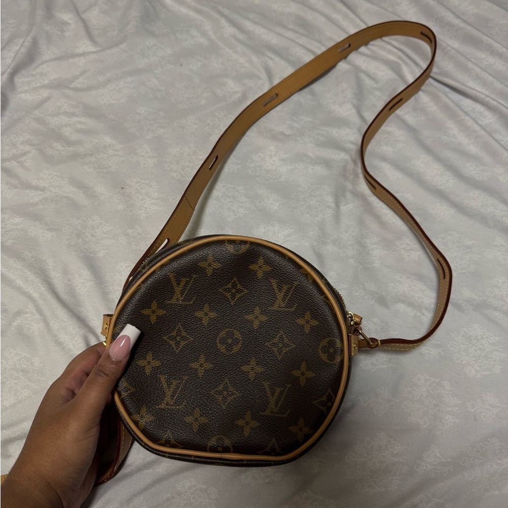 Louis Vuitton Monogram Round Mini Crossbody in Brown and Tan